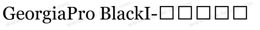 GeorgiaPro BlackI字体转换